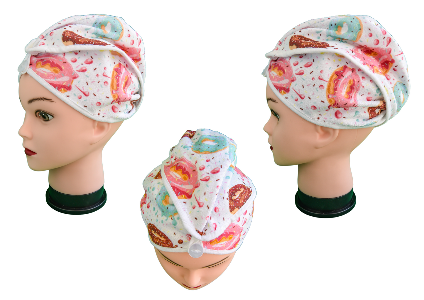 Quick-dry hair wraps - Donuts