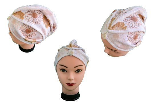 Quick-dry hair wrap - Boho Daisy