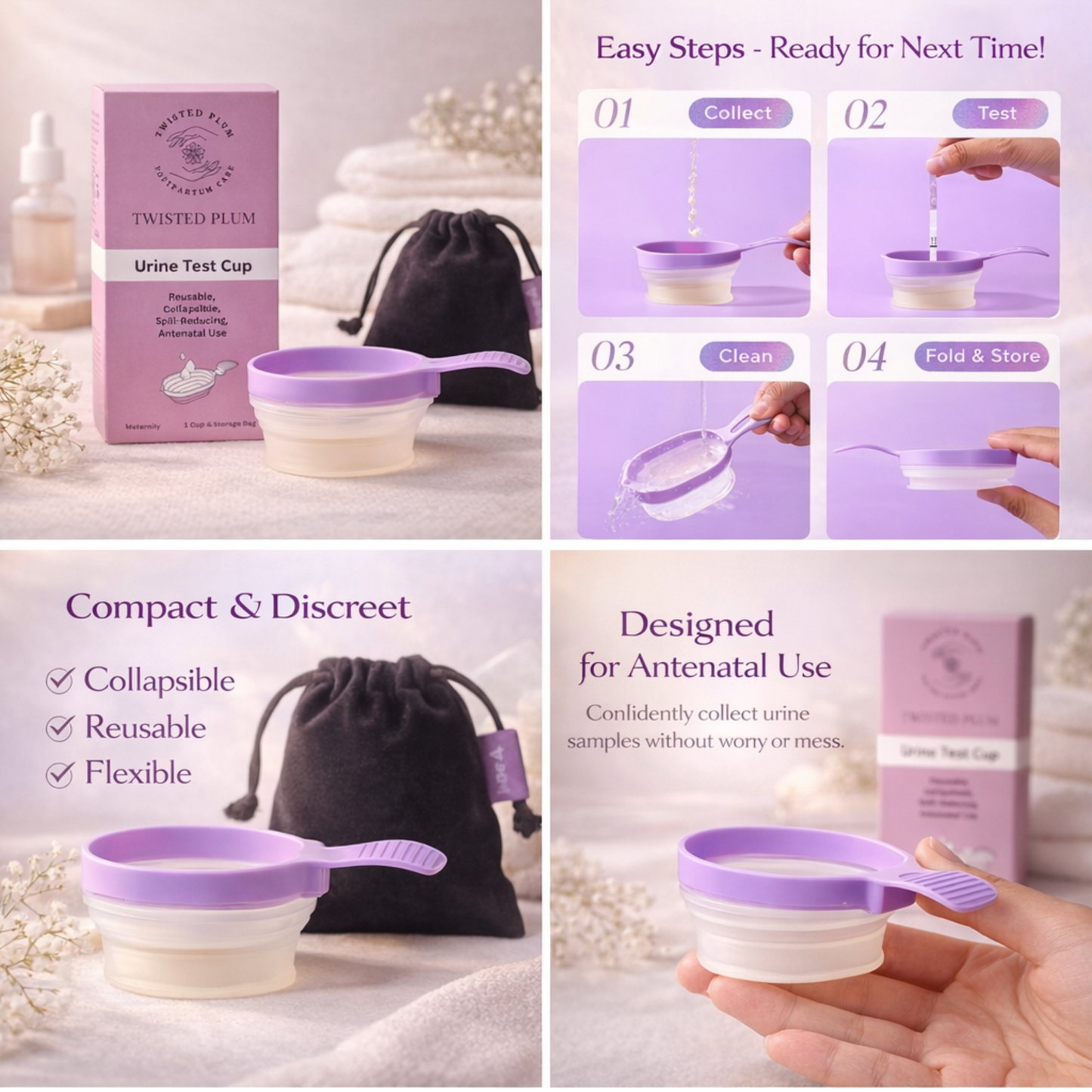 Collapsible Urine Test Cup