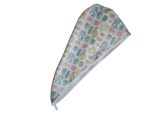 Quick-dry hair wraps - Succulents