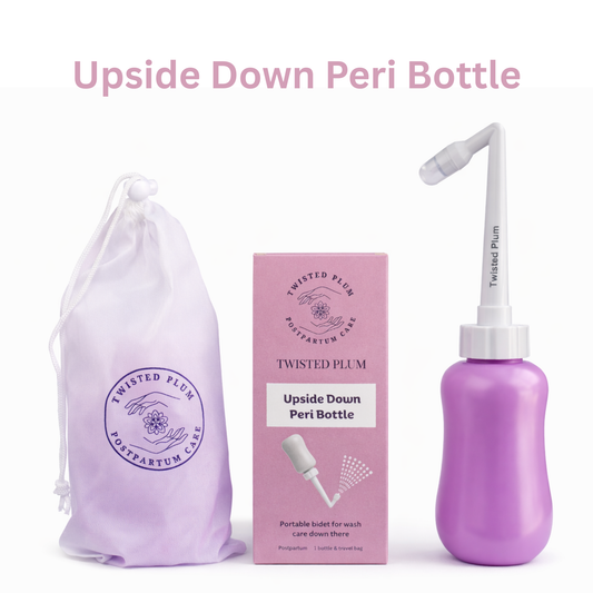 Upside Down Peri Bottle for Postpartum Hygiene by Twisted Plum for perineal 