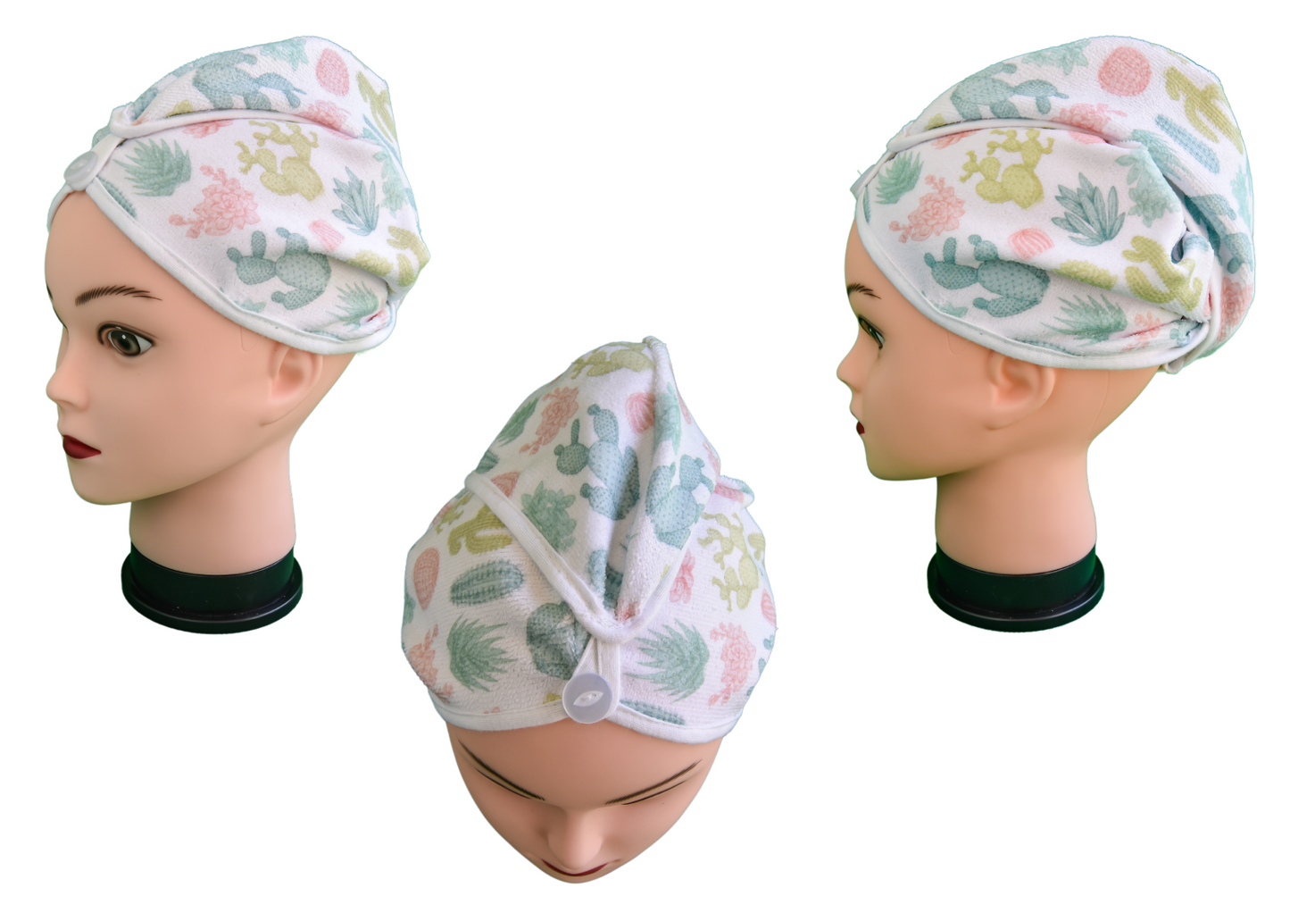 Quick-dry hair wraps - Succulents