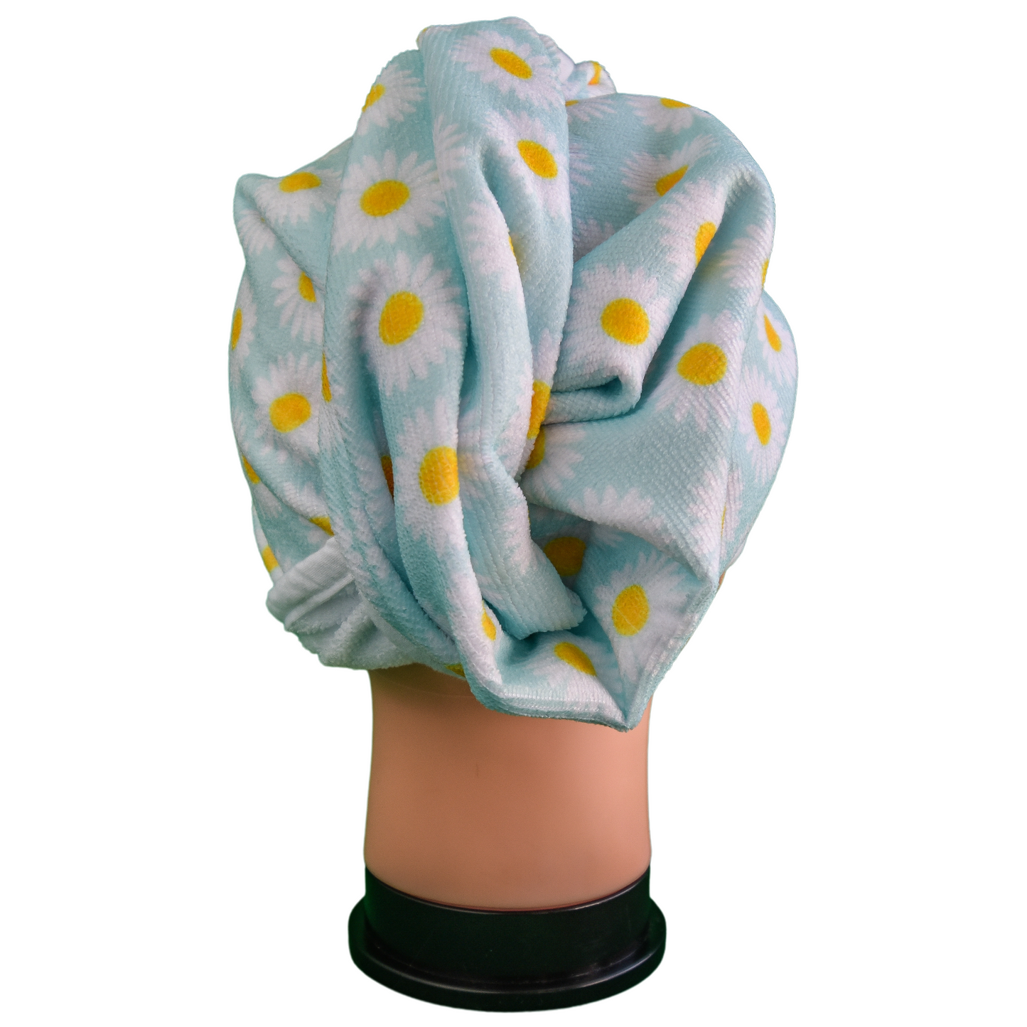 Quick-dry hair wrap - Blue Daisies