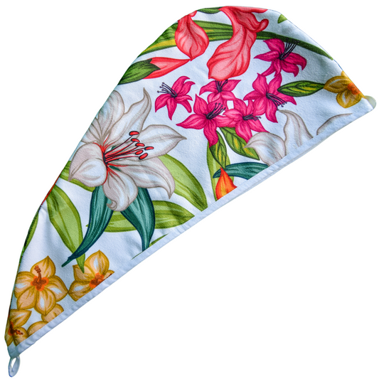 Quick-dry hair wrap - Florally