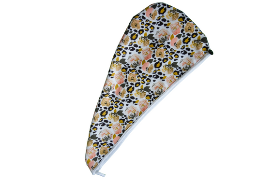 Quick-dry hair wrap - Pink Leopard