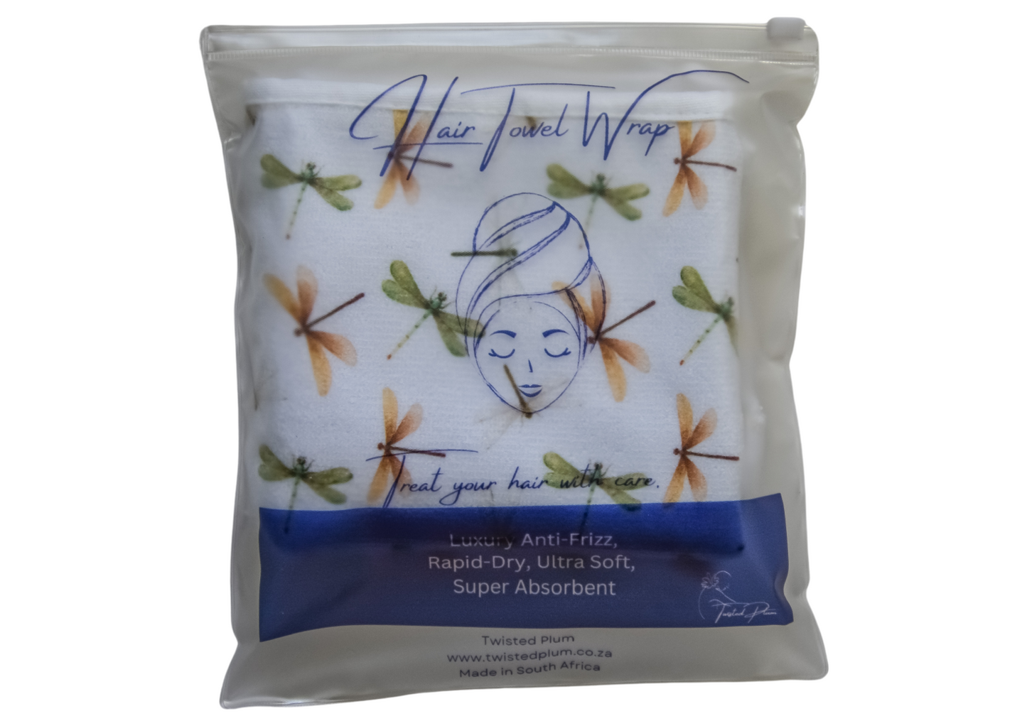 Quick-dry hair wrap - Dragonflies
