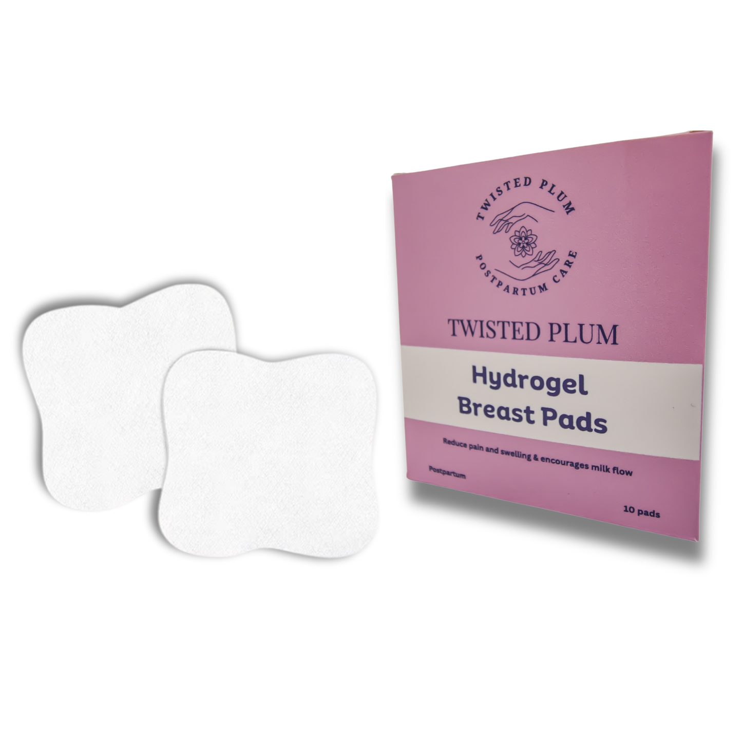 Hydrogel Nipple Pads for Breastfeeding Relief by Twisted Plum for postpartum recovery