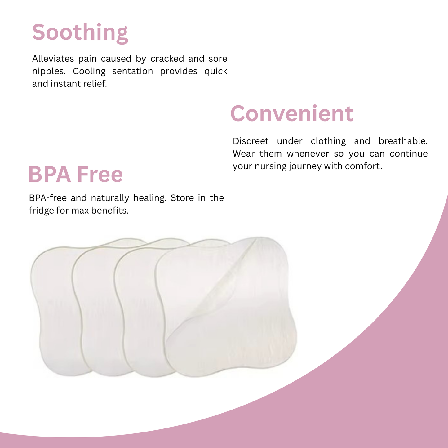 Hydrogel Nipple Pads for Breastfeeding Relief by Twisted Plum for postpartum recovery