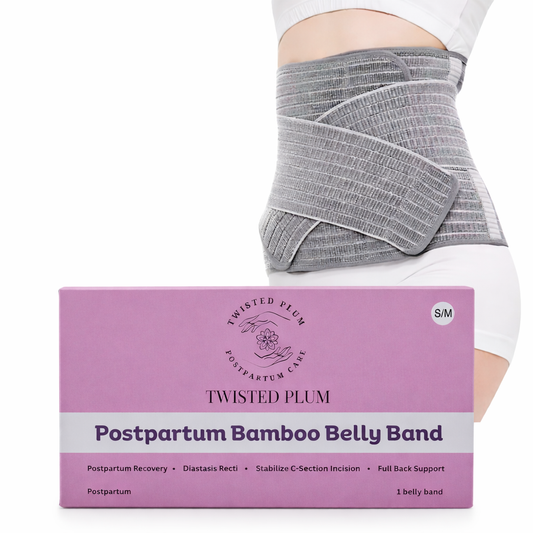 Bamboo Charcoal Belly Band - Twisted Plum