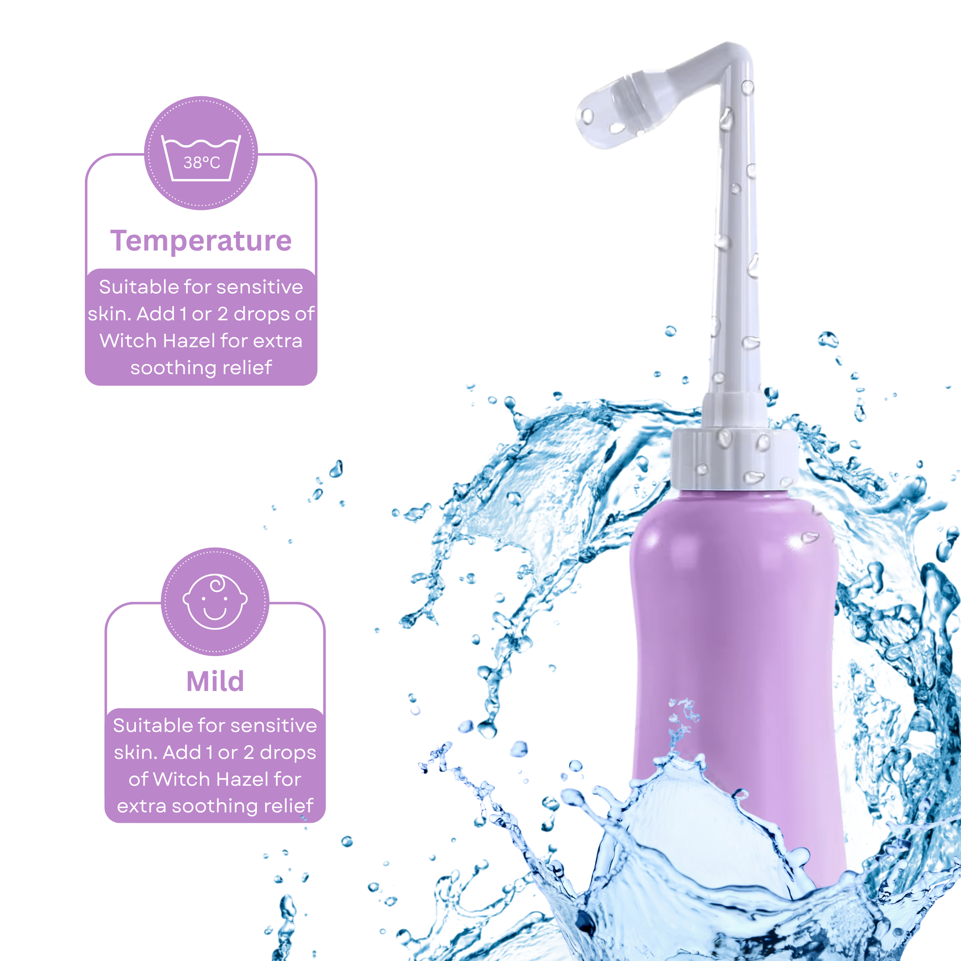 Upside Down Peri Bottle for Postpartum Hygiene by Twisted Plum for perineal care